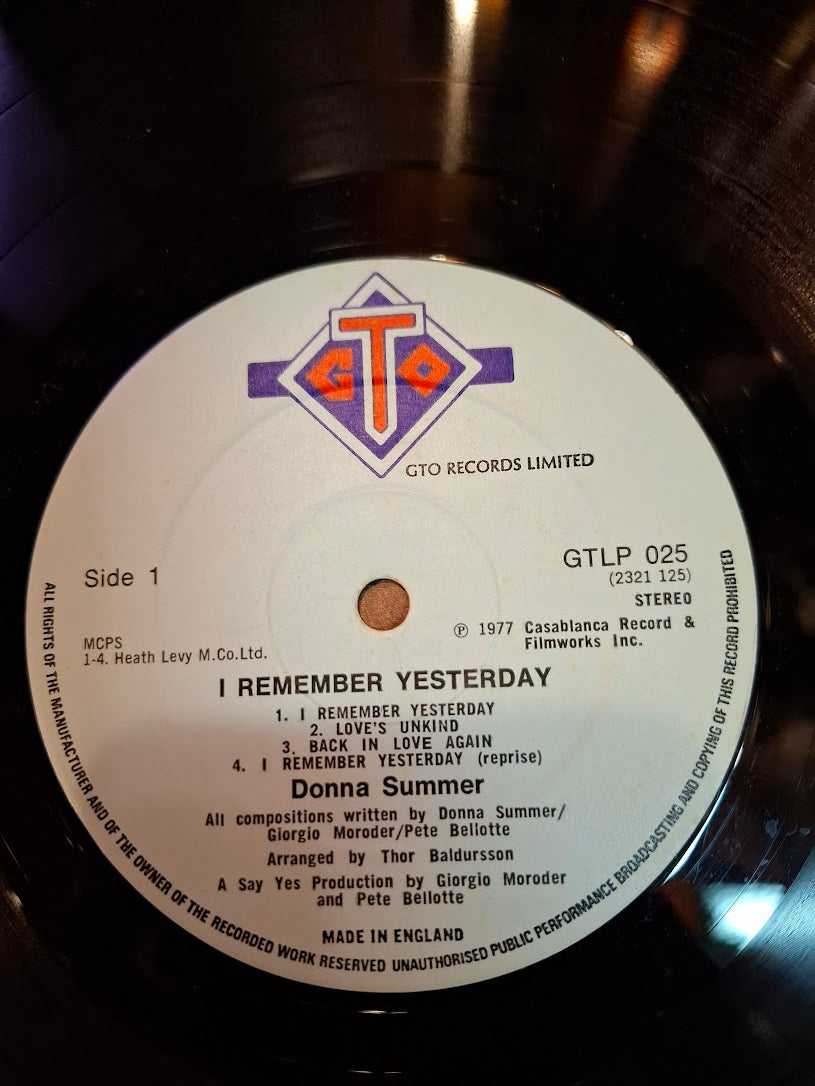 Dona Summer - I remember yesterday, record [ENT10350]