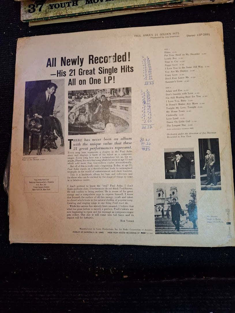 Paul Anka - 21 golden hits record [ENT10331]