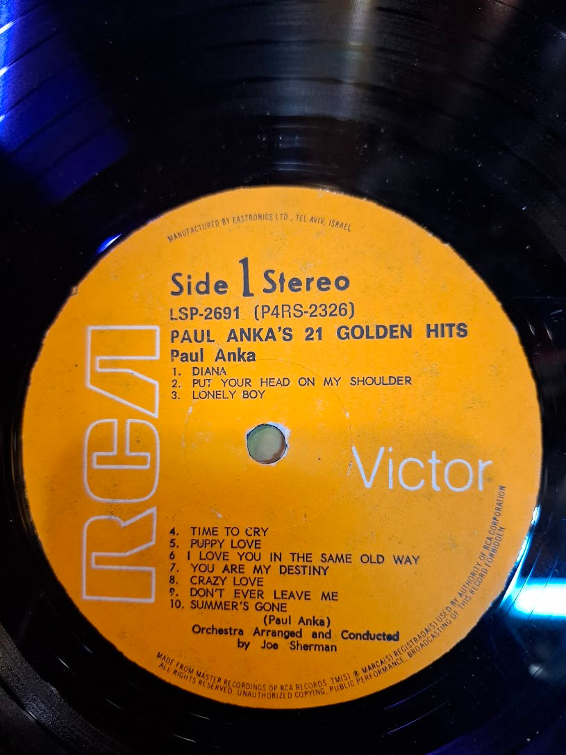 Paul Anka - 21 golden hits record [ENT10331]