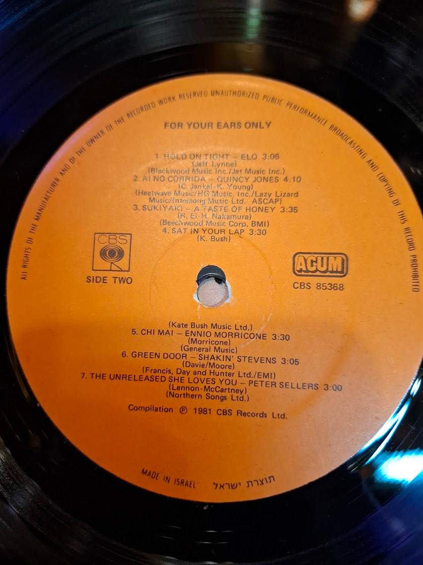 For your ears only, record 1981 [ENT10417]