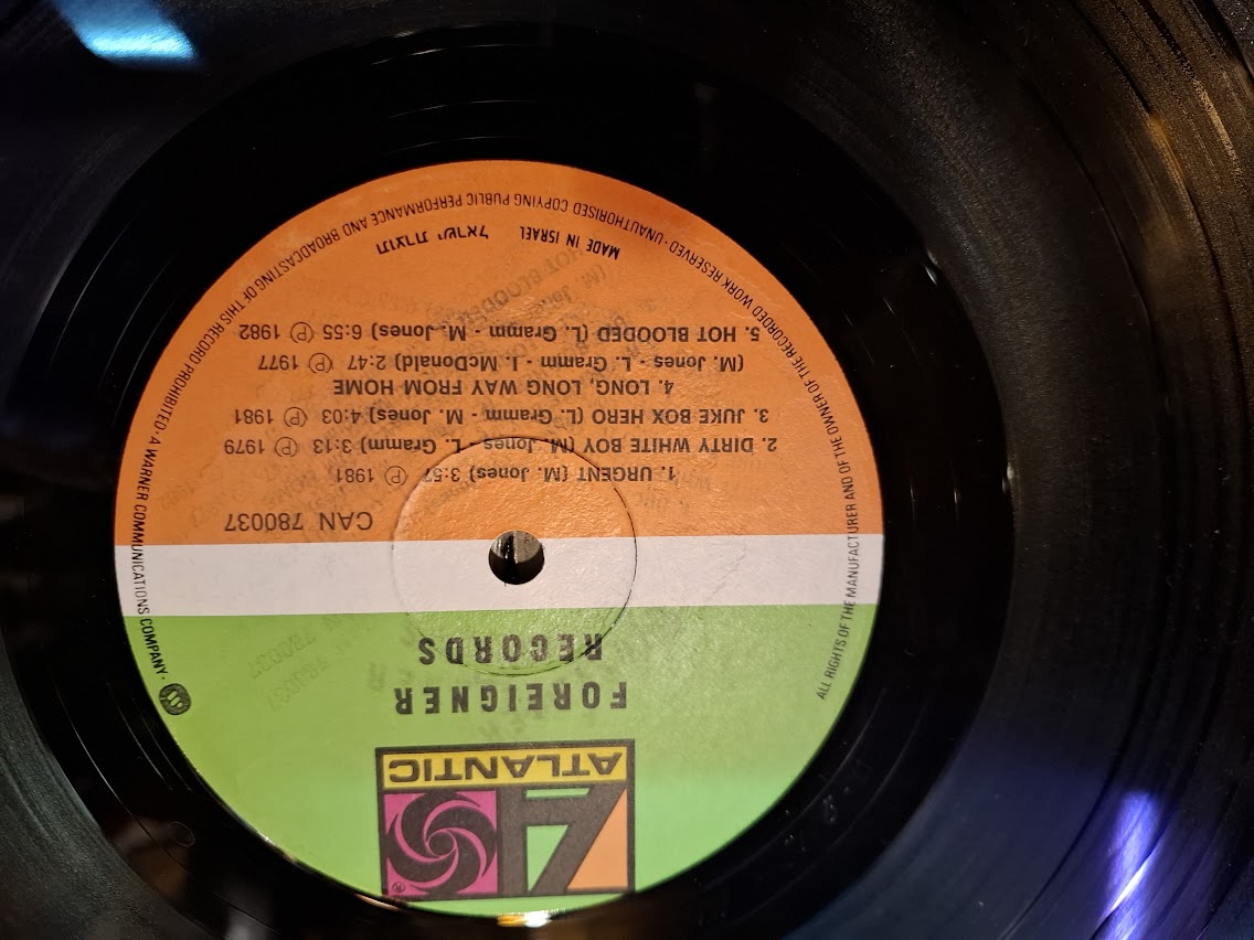 Foreigner Records, record [ENT10404]