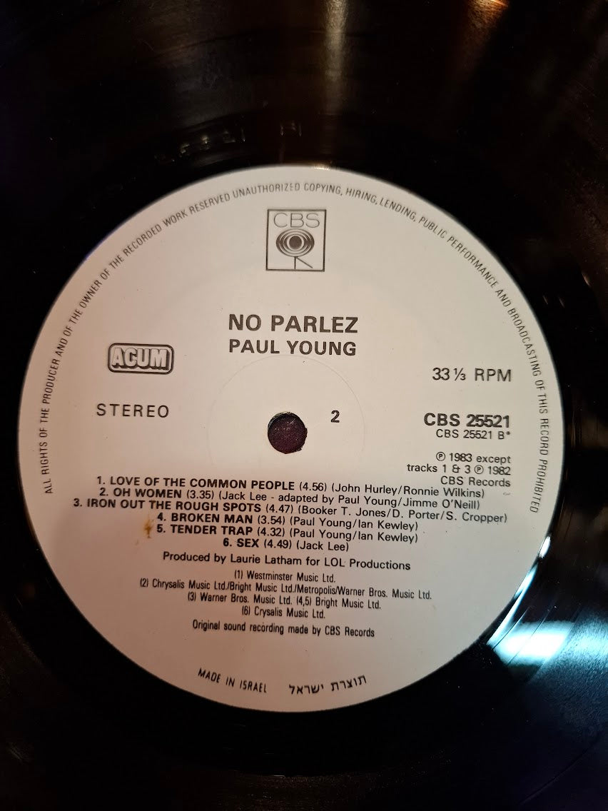 Paul Young no parlez, record [ENT10410]