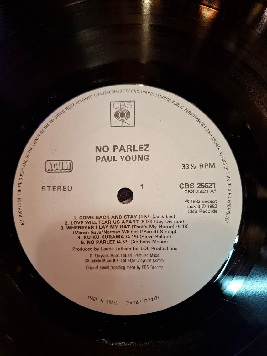 Paul Young no parlez, record [ENT10410]