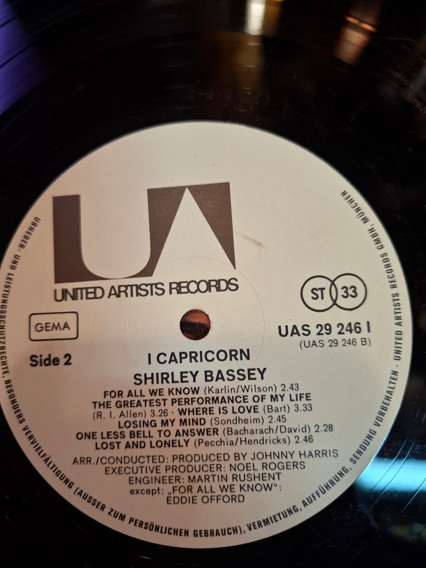 Shirley Bassey - I capricorn record [ENT10375]
