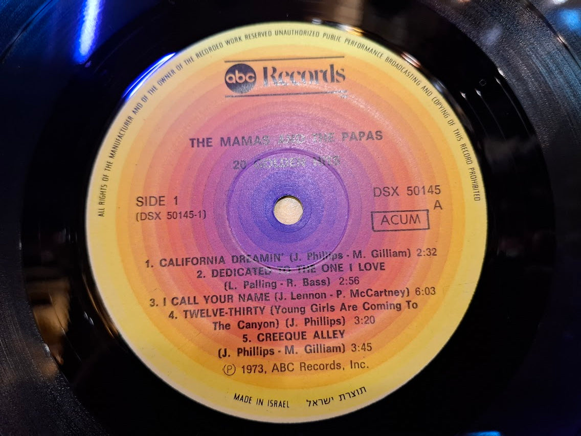 Mamas & Papas - 20 golden hits 1973, duble record [ENT10523]