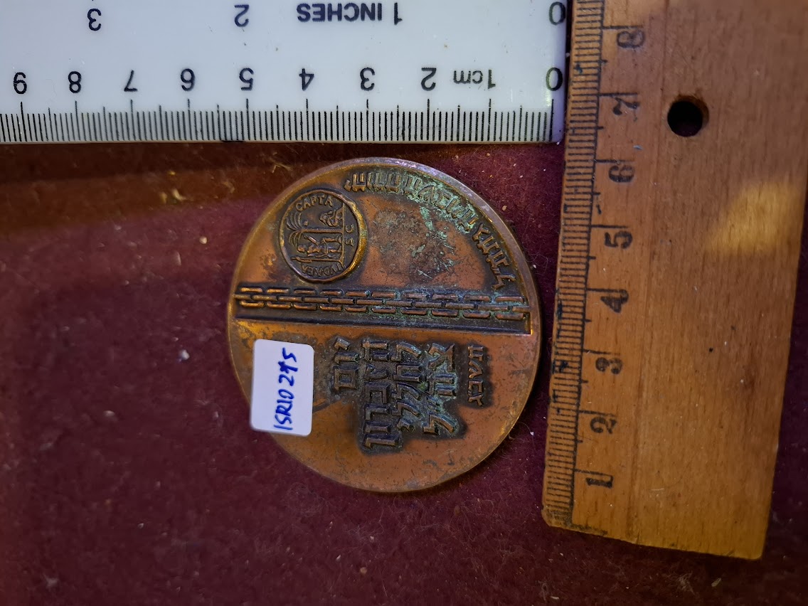 Israel bronze meda - Memorial Day, Fallen Soldiers, Independence day 1963 [ISR10215]