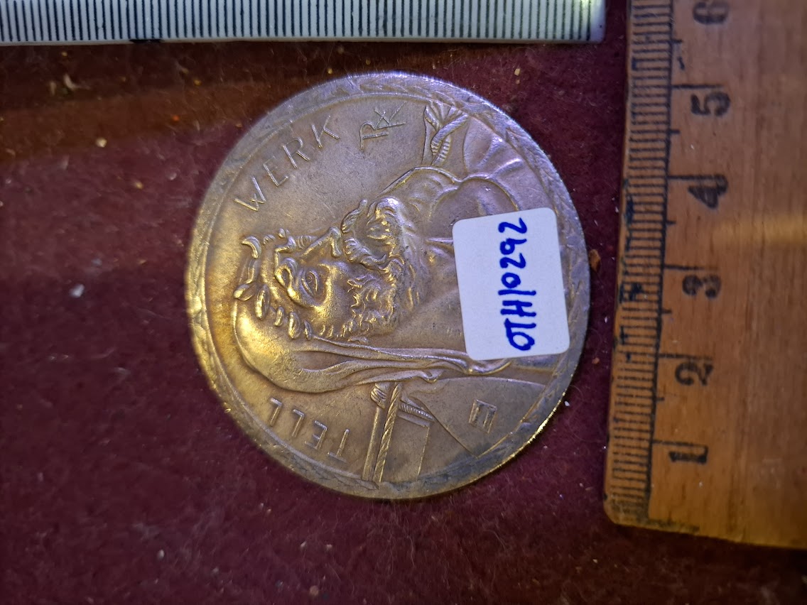 מגש נחושת למזכרת של יצחק רבין [ISR10136] 