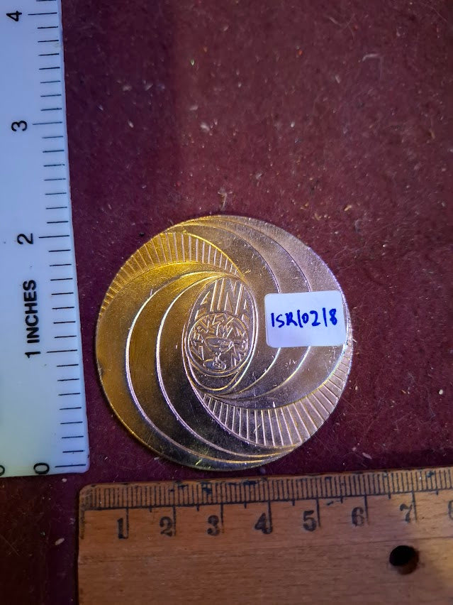 Israel bronza medal - 10th anniv. AINA Numismatic assoc. [ISR10218]