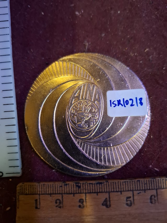 Israel bronza medal - 10th anniv. AINA Numismatic assoc. [ISR10218]
