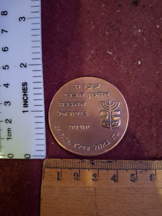 Israel bronza medal - Haganah Members' Association rally 1973 [ISR10235]