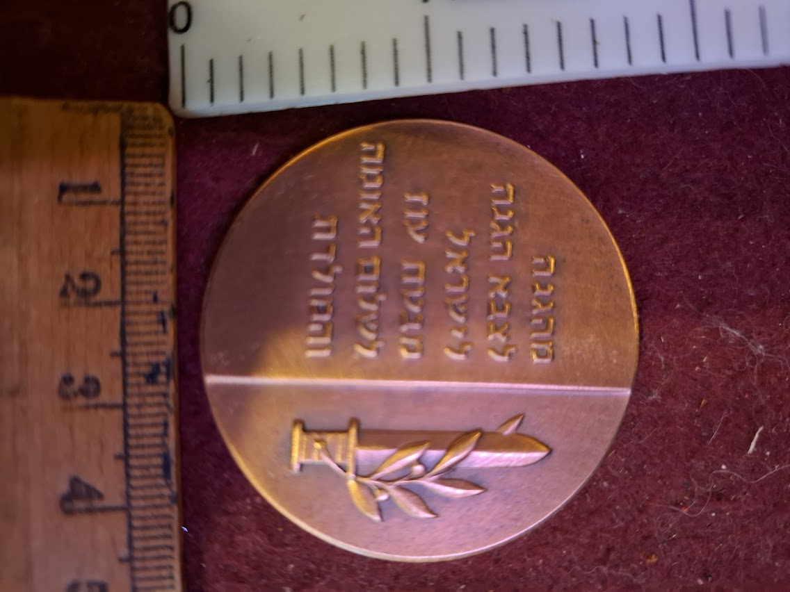 Israel bronza medal - Haganah Members' Association rally 1973 [ISR10235]