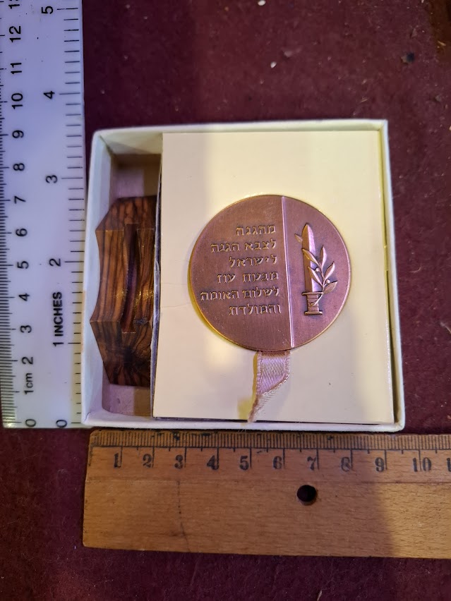 Israel bronza medal - Haganah Members' Association rally 1973 [ISR10235]