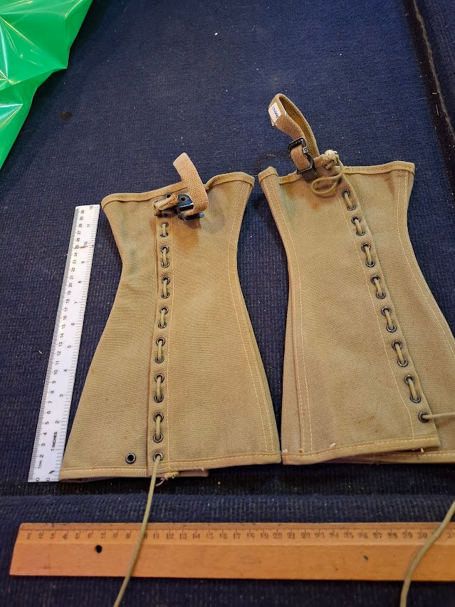 Old military boot gaiters covers _LAST ETSY-[ARM10165]