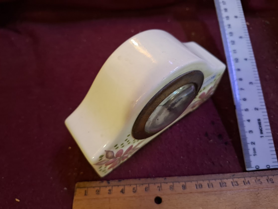Vintage mechanical Delicate porcelain desk clock [CLK10358]