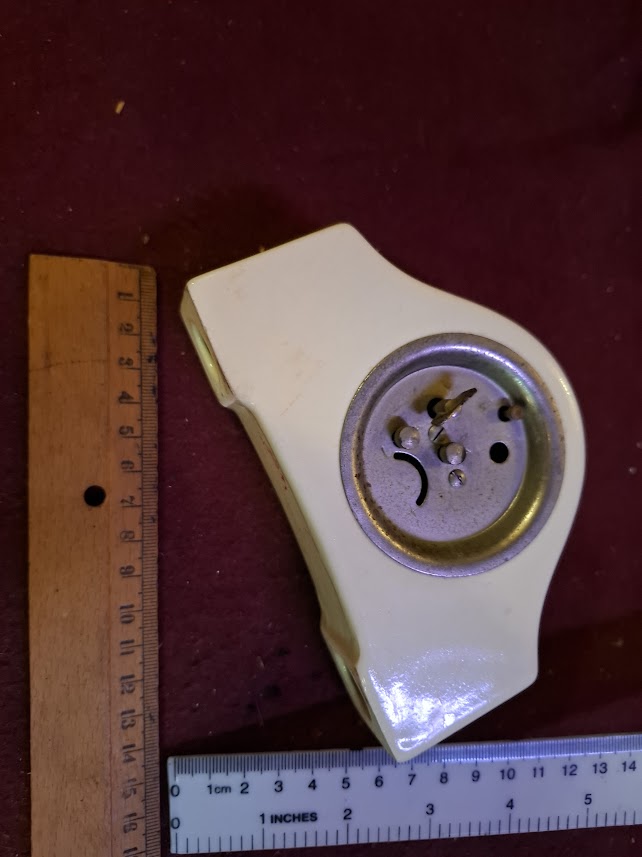 Vintage mechanical Delicate porcelain desk clock [CLK10358]