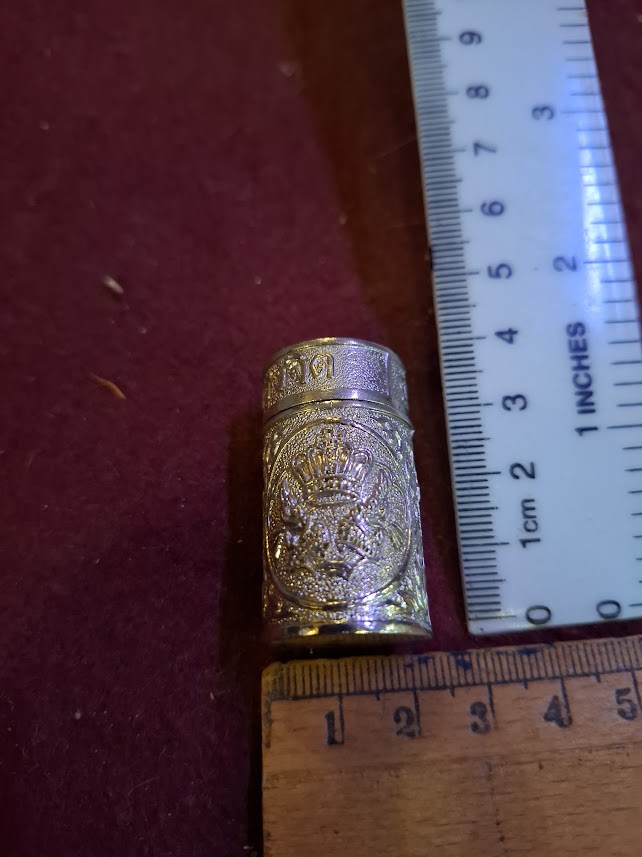 Vintage solid silver perfume trinket [OTH10362]