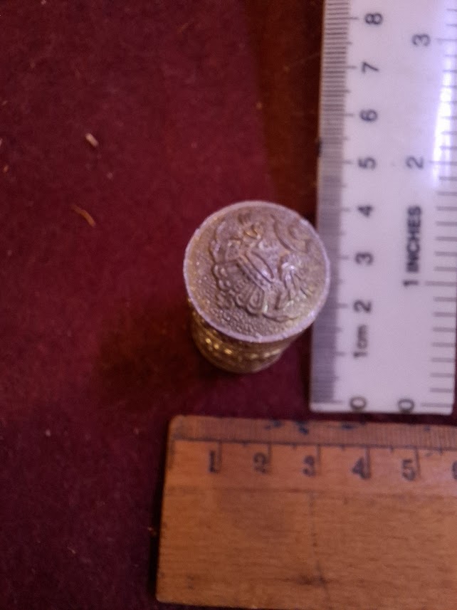 Vintage solid silver perfume trinket [OTH10362]