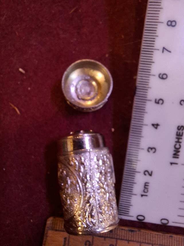 Vintage solid silver perfume trinket [OTH10362]