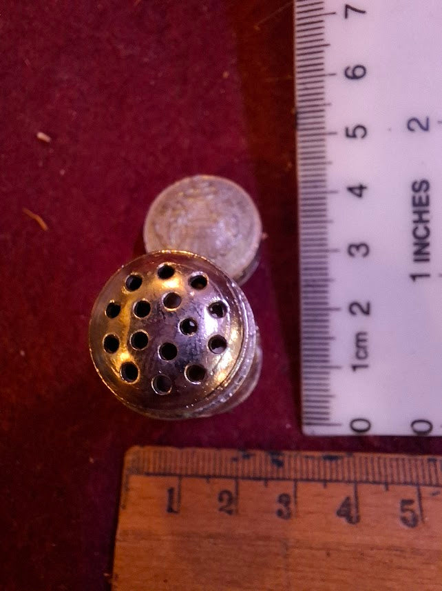 Vintage solid silver perfume trinket [OTH10362]