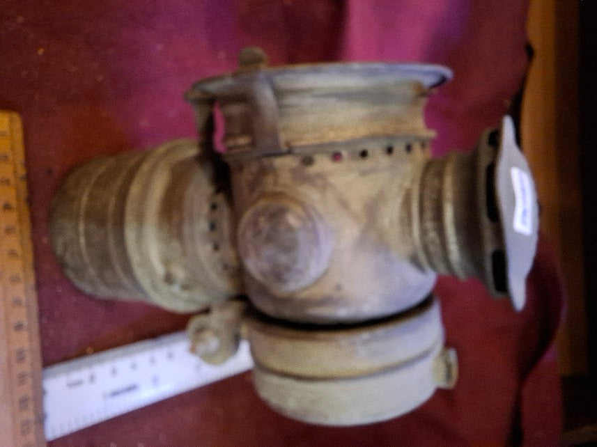 Antique Bicycle Headlight on Oil  - Rare [OTH10365]