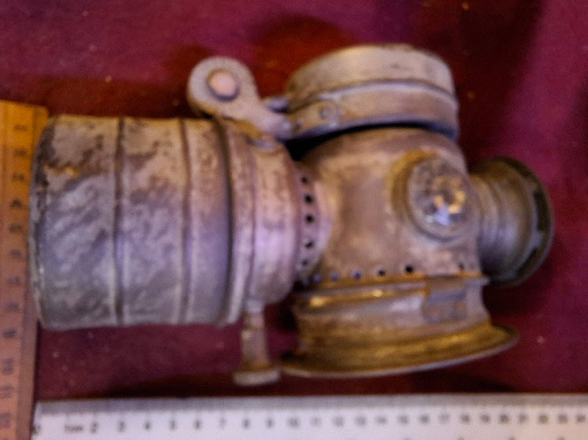 Antique Bicycle Headlight on Oil  - Rare [OTH10365]
