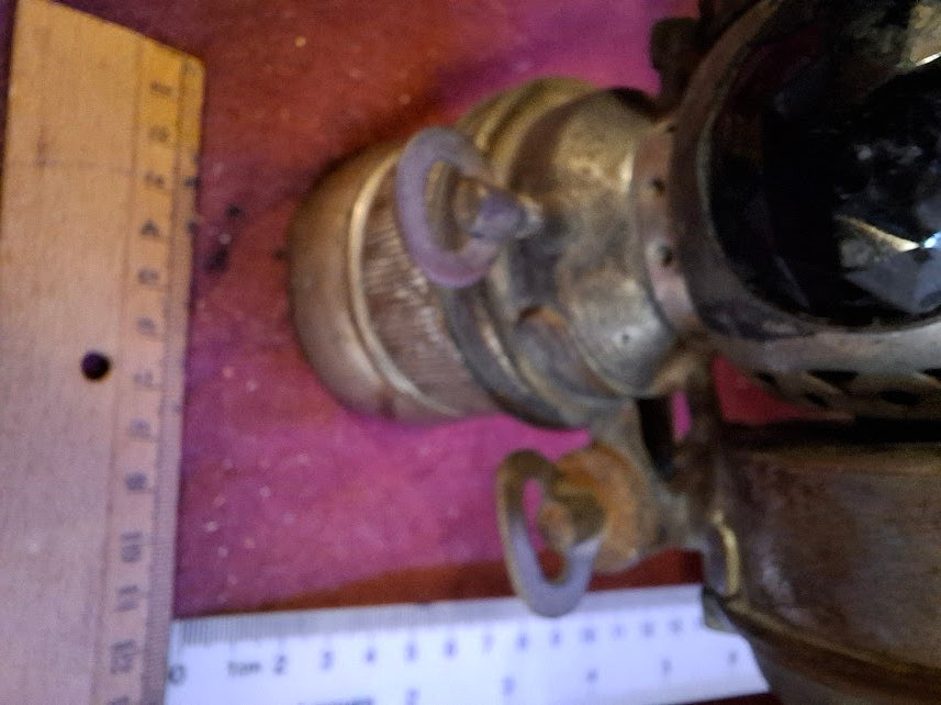 Antique Bicycle Headlight on Oil - Rare [OTH10354]