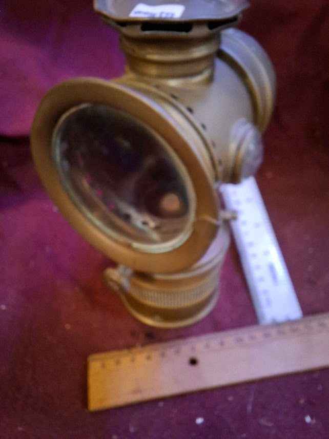 Antique Bicycle Headlight on Oil  - Rare [OTH10353]