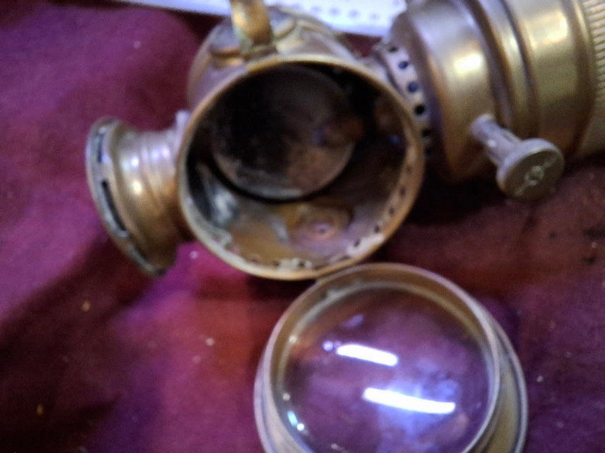 Antique Bicycle Headlight on Oil  - Rare [OTH10353]