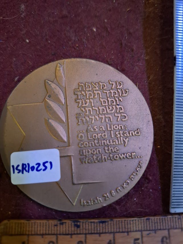 Israel bronza medal - Soldiers' welfare ass. 1987 [ISR10251]