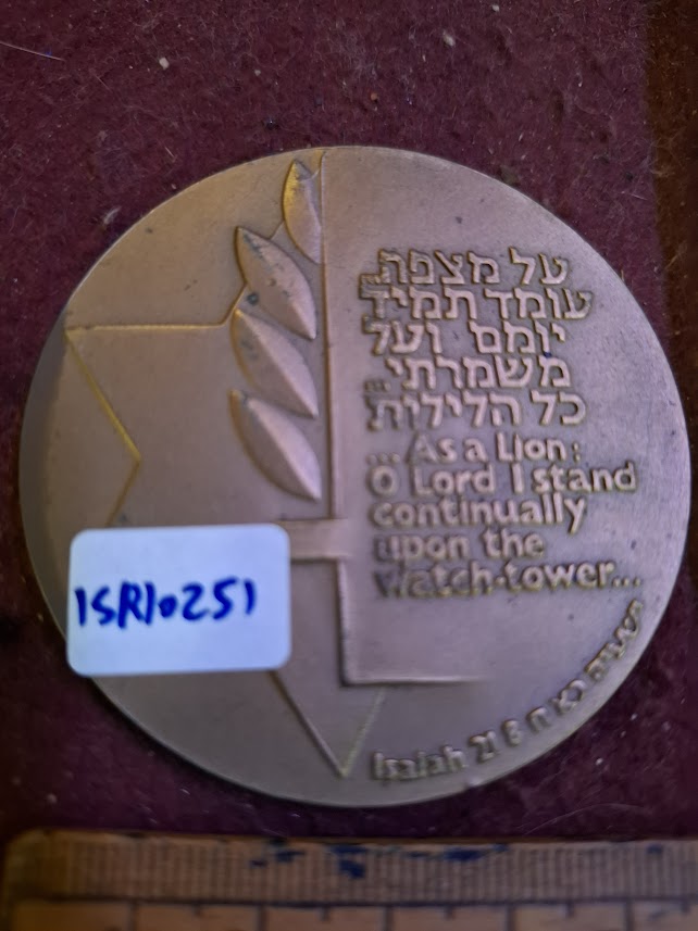 Israel bronza medal - Soldiers' welfare ass. 1987 [ISR10251]