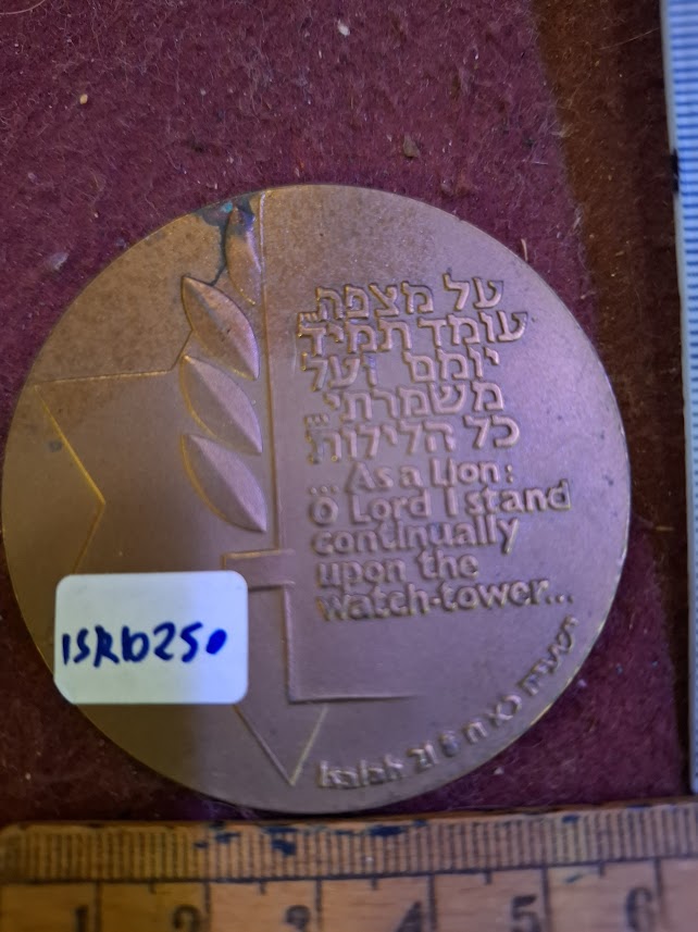 Israel bronza medal - Soldiers' welfare ass. 1987 [ISR10250]