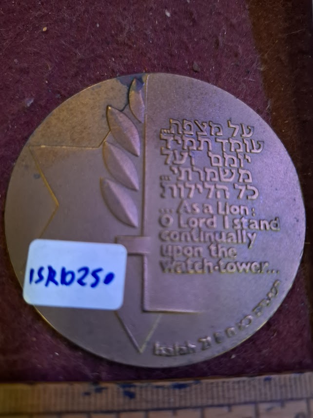 Israel bronza medal - Soldiers' welfare ass. 1987 [ISR10250]
