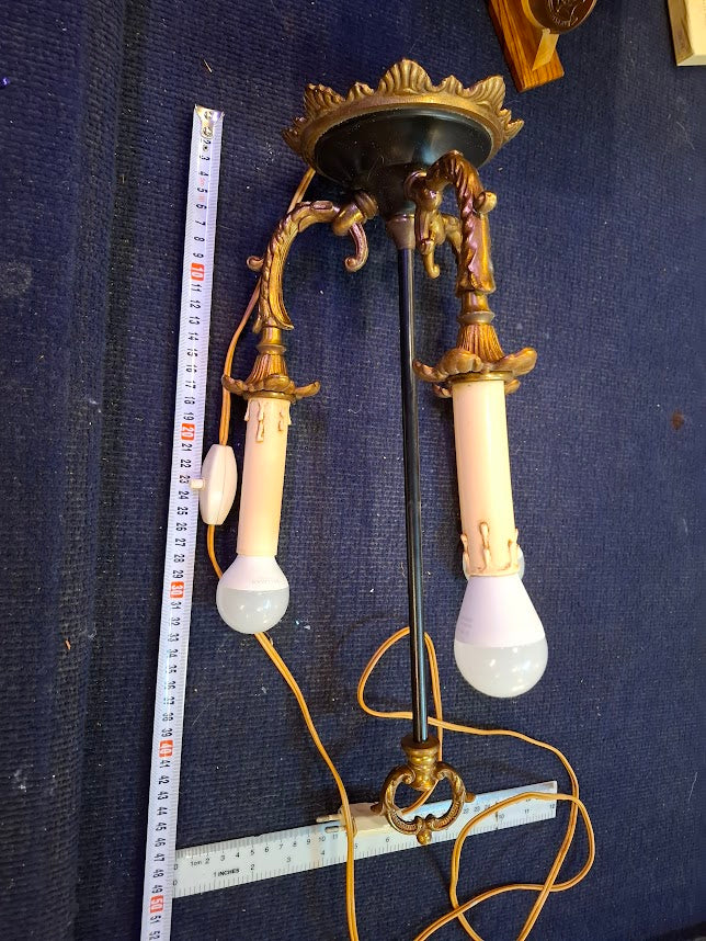 Vintage Triple Lamp ~1930s, rare! [INS10719]