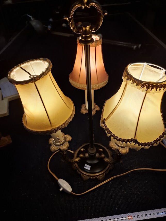 Vintage Triple Lamp ~1930s, rare! [INS10719]