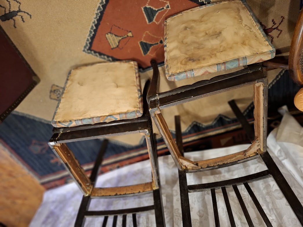 Original Antique Chair Pair [FUR10215] *for Israel local market only*