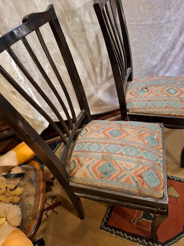 Original Antique Chair Pair [FUR10215] *for Israel local market only*