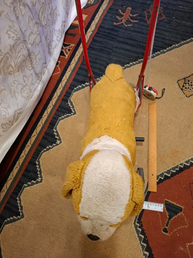 Vintage dog on wheels toy - RARE [GAM10340]
