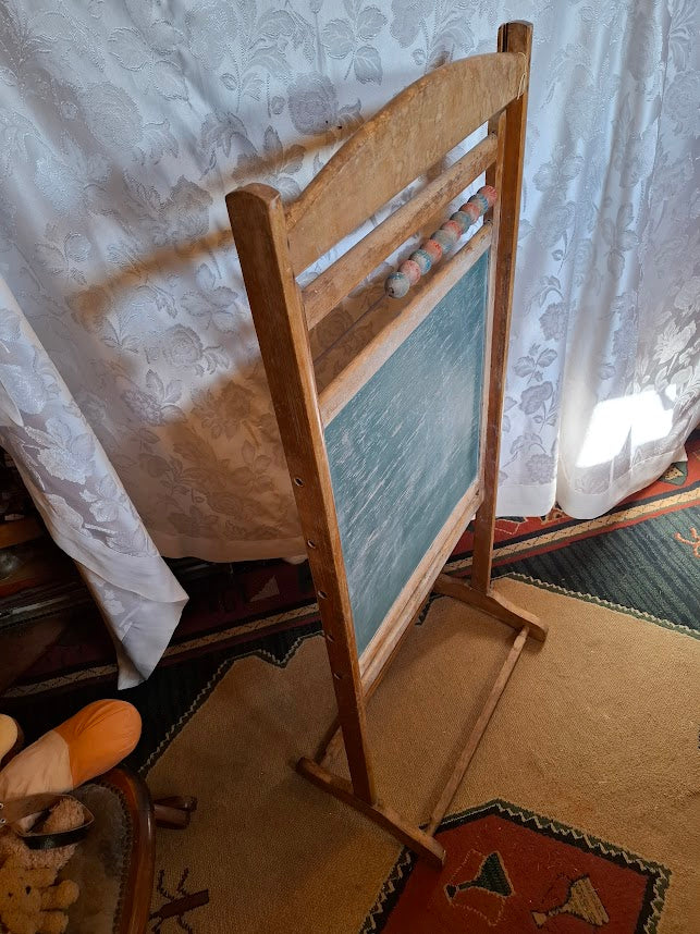 Antique wood school chalkboard (~1910) - RARE  [FUR10217]  *for Israel local market only*