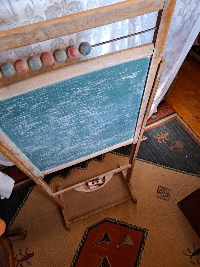Antique wood school chalkboard (~1910) - RARE  [FUR10217]  *for Israel local market only*