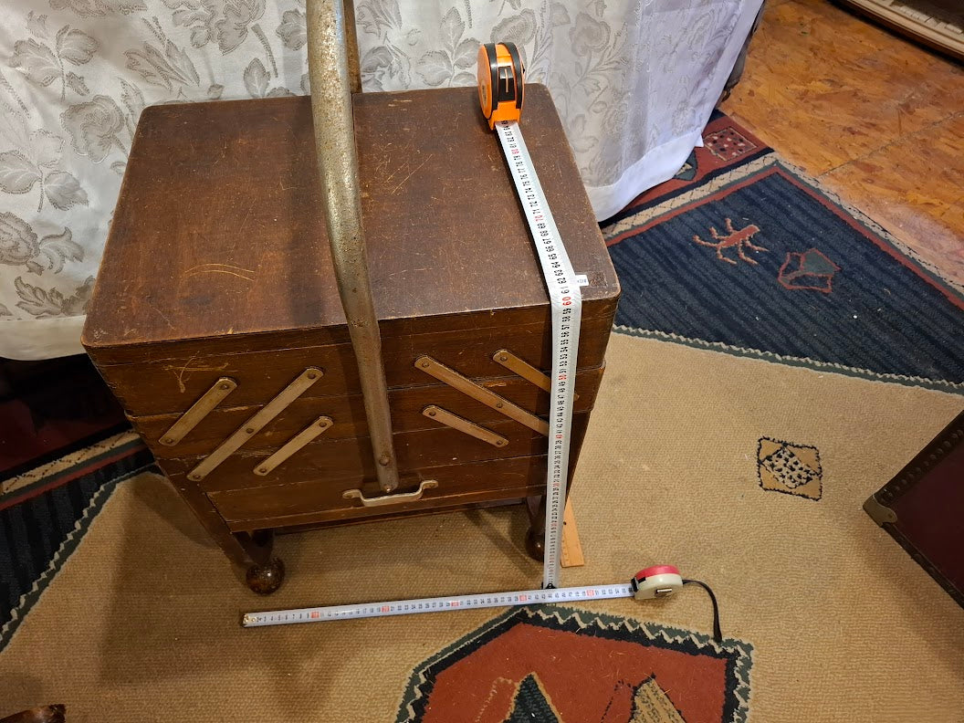 Antique big Sewing Tool Box  - Rare [ FUR10218]  *for Israel local market only*