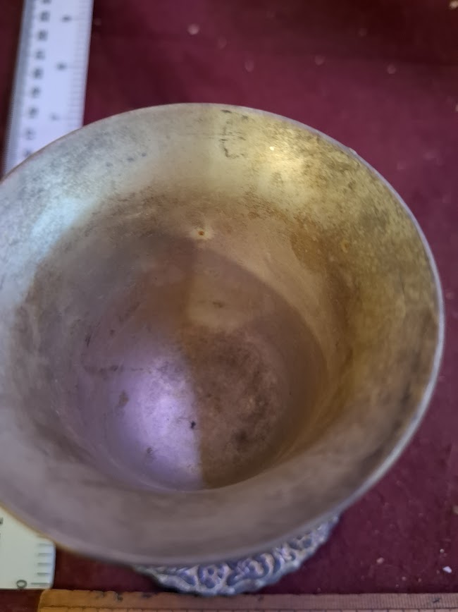 Judaica silver plated wine cup [JUD10215]