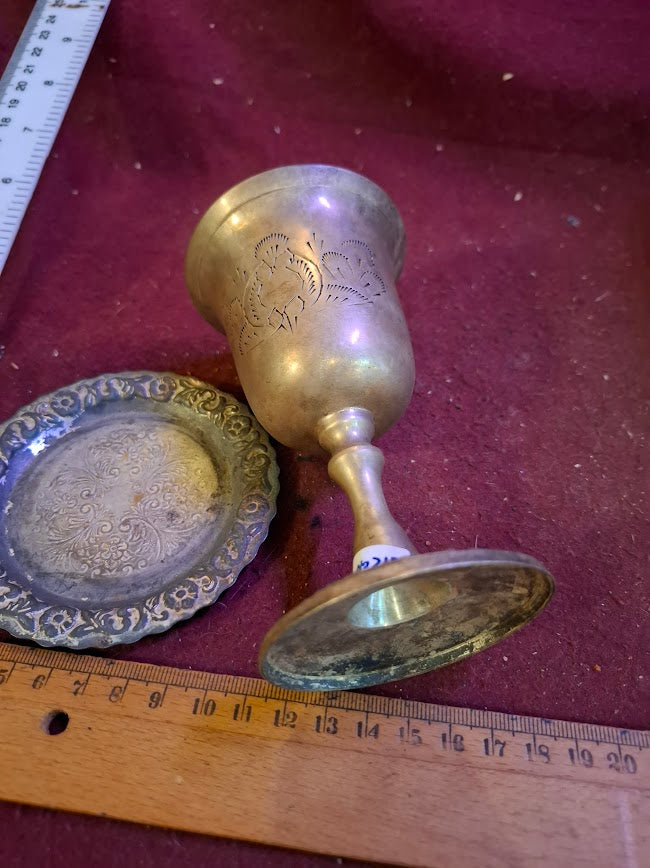 Judaica silver plated wine cup [JUD10215]