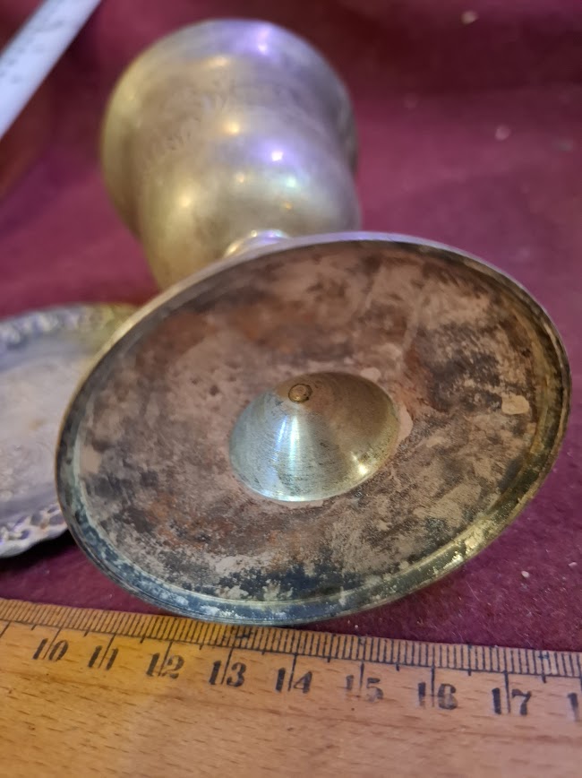 Judaica silver plated wine cup [JUD10215]