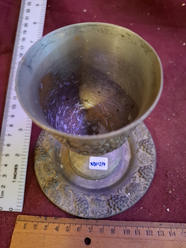 Judaica silver plated wine cup [JUD10214]