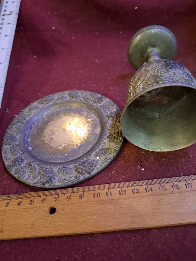 Judaica silver plated wine cup [JUD10214]
