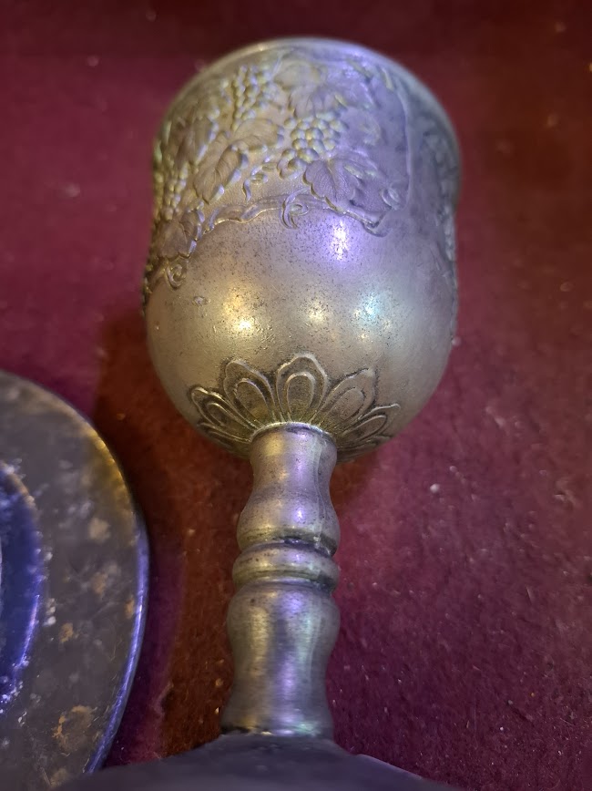 Judaica silver plated wine cup [JUD10214]