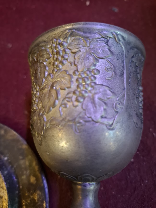 Judaica silver plated wine cup [JUD10214]