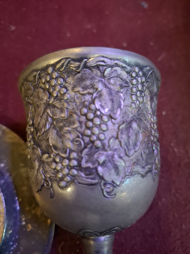 Judaica silver plated wine cup [JUD10214]