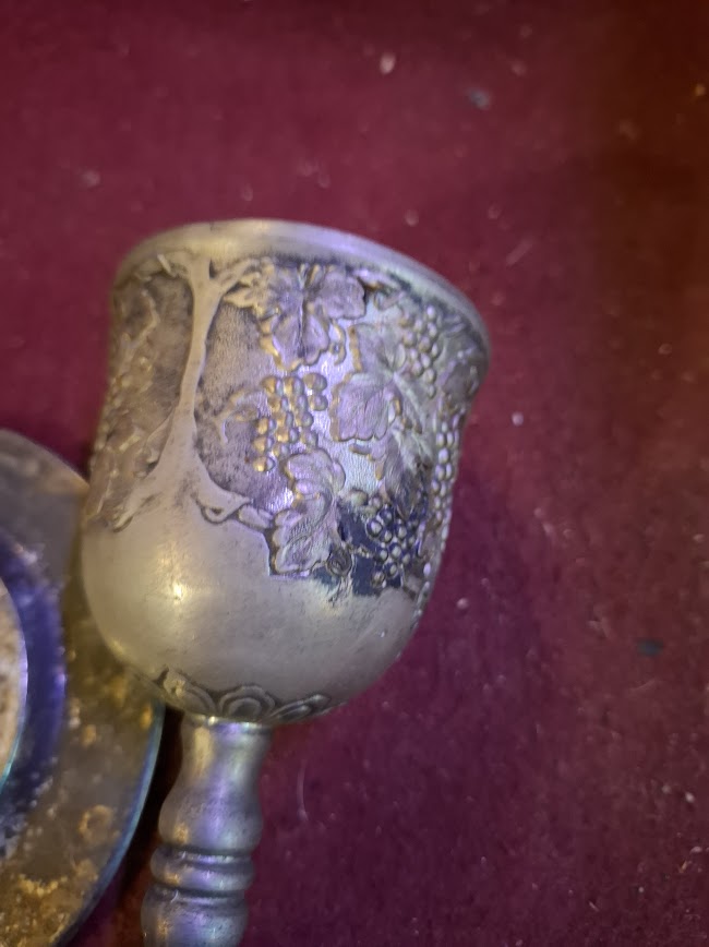 Judaica silver plated wine cup [JUD10214]