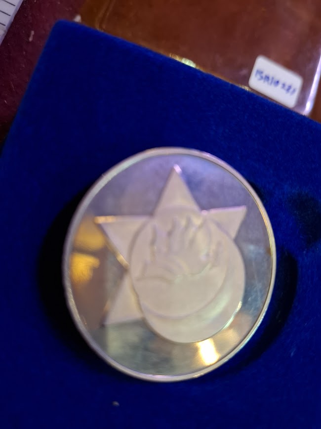 Israel silver plated medal - Israel-Jordan Peace Treaty, 1994 [ISR10231]